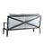 Elegant Aluminum Loveseat: Leon 3D model small image 2