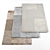 Modern 5-Piece Rug Set 3D model small image 1