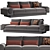 1960s Grand Bolster 3-Seater Sofa 3D model small image 1