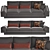 1960s Grand Bolster 3-Seater Sofa 3D model small image 2