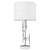 Gold Freeform Linen Table Lamp 3D model small image 2