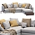 Sleek Flexform Long Island Sofa 3D model small image 6