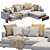 Sleek Flexform Long Island Sofa 3D model small image 7