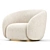 EICHHOLTZ BRICE Swivel Armchair | Cream Boucle 3D model small image 2