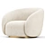 EICHHOLTZ BRICE Swivel Armchair | Cream Boucle 3D model small image 7