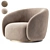 EICHHOLTZ BRICE Swivel Armchair | Cream Boucle 3D model small image 8