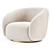 EICHHOLTZ BRICE Swivel Armchair | Cream Boucle 3D model small image 9