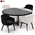 Minotti Belt Chair & Marvin Table 3D model small image 1