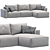 Elise Stretch Sofa: Stylish & Versatile 3D model small image 1