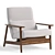 Timeless Elegance: Mid-Century High-Back Chair 3D model small image 1
