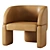 Lazybones Lounge Chair: Ultimate Comfort in Minimal Design 3D model small image 2