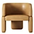 Lazybones Lounge Chair: Ultimate Comfort in Minimal Design 3D model small image 3