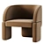 Lazybones Lounge Chair: Ultimate Comfort in Minimal Design 3D model small image 4