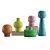 Colorful Glass Vases: Pink, Brown, Orange, Sky Blue, Green 3D model small image 1