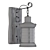 Rustic Metal Lantern Wall Light 3D model small image 2