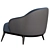 Sleek Minotti Leslie Sofa 3D model small image 3