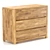 Loft-style Solid Oak Dresser: Lausanne 3D model small image 1