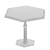 Elegant Hexagon Pedestal Table 3D model small image 3