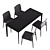 Modern BoConcept Torino Chair & Newport Table Set 3D model small image 7