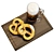 Rustic Mug and Pretzels Set 3D model small image 3