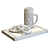 Rustic Mug and Pretzels Set 3D model small image 6