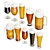 8-Piece Beer Glass Set 3D model small image 2