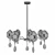 Elegant Iron Crystal Chandelier 3D model small image 3