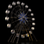 28m Ferris Wheel: Gray and Black, Night Illumination 3D model small image 4