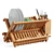 Bamboo Dish Rack: Stylish & Functional 3D model small image 2