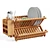 Bamboo Dish Rack: Stylish & Functional 3D model small image 4