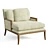 Elegant Florence Chaise: Cozy Indulgence 3D model small image 1