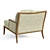 Elegant Florence Chaise: Cozy Indulgence 3D model small image 3