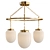 Elegant Milk Glass Pendant Light 3D model small image 1