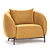 Cozy Cider Curl Armchair 3D model small image 1