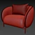 Cozy Cider Curl Armchair 3D model small image 4