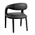 Sleek Leather Dining Chair 3D model small image 4