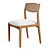 Elegant Caned Dining Chair 3D model small image 2