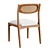 Elegant Caned Dining Chair 3D model small image 3