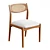 Elegant Caned Dining Chair 3D model small image 5