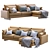 Modern Leather Harmony Sofa 3D model small image 2