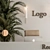 Elegant Reception Desk & Wall Decor 3D model small image 2