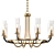 Gilded Elegance: Modern Gold Chandelier 3D model small image 1