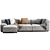 Contemporary Cassina Mex Cube Chaise 3D model small image 4