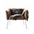 Nikos Low Armchair - Contemporary Comfort for Your Space. 3D model small image 3