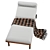 Modern Mahogany Sun Lounger 3D model small image 3