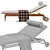 Modern Mahogany Sun Lounger 3D model small image 7