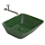 SIMAS Wave WA03 Ceramic Square Sink Bowl 3D model small image 1