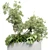 Outdoor Plant Collection: 68 Pot Plant Bush Grass and Tree Palm Concrete Vase 3D model small image 2