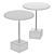 Marble Cube Side Table: Elegant Simplicity 3D model small image 3