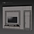 Modern TV Wall Mount Set 3D model small image 5